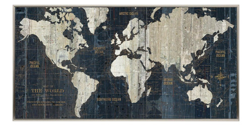 Old world map framed - map,